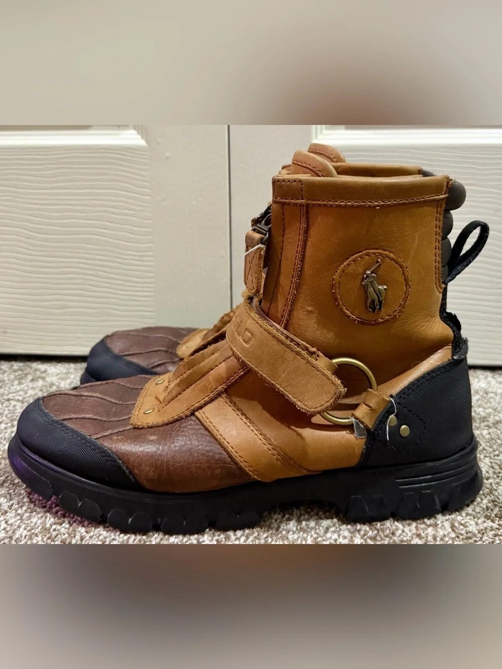 Polo Ralph Lauren Conquest Hi III Mens 9D Leather Boots